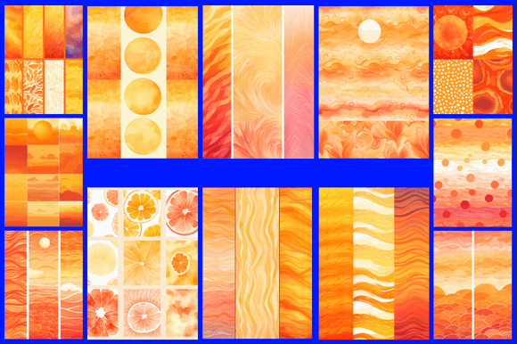 Download Sunset Orange Patterns - Sun Collection
