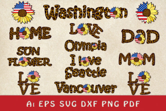 Download Phrases with Leopard Pattern, Sunflower - Sun Collection