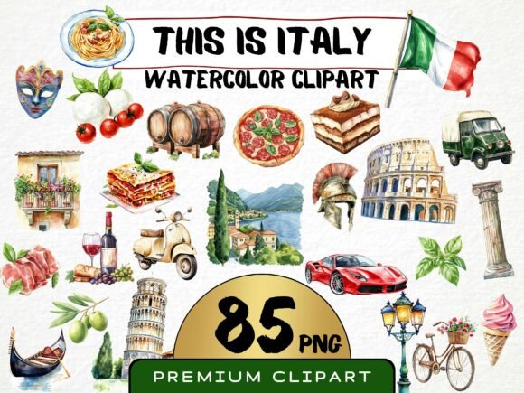 Download Watercolor Italy Clipart 85 Png - Italy Collection