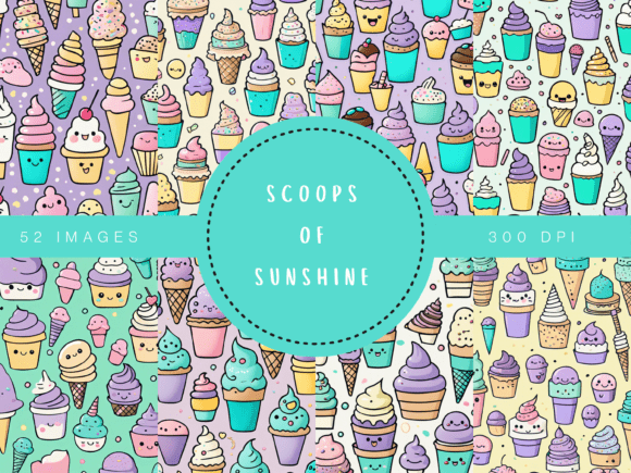 Download Scoops of Sunshine – Kawaii Ice Cream Ba - Sun Collection