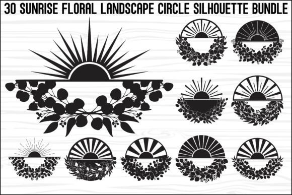 Download Sunrise Floral Circle SVG Bundle - Sun Collection