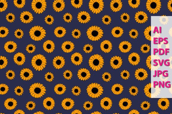 Download Sunflower Patterns Background SVG. - Sun Collection