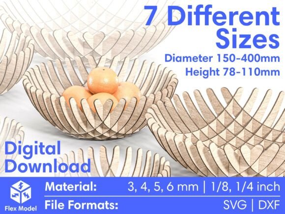 Download Fruit Bowl Laser Cut Plywood - Bowl Collection