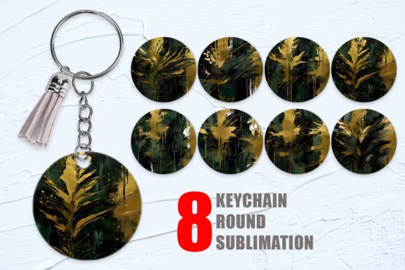 Download Keychain Contemporary Art Dark Moss - Premium Resources