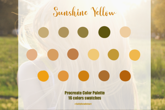 Download Procreate Color Palette Sunshine Yellow - Sun Collection