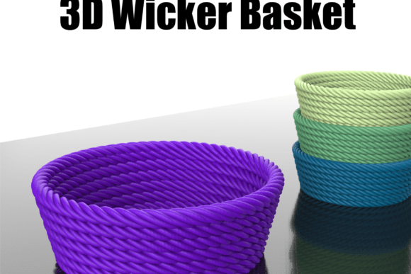 Download Wicker Basket, 3D Rope Bowl - Bowl Collection